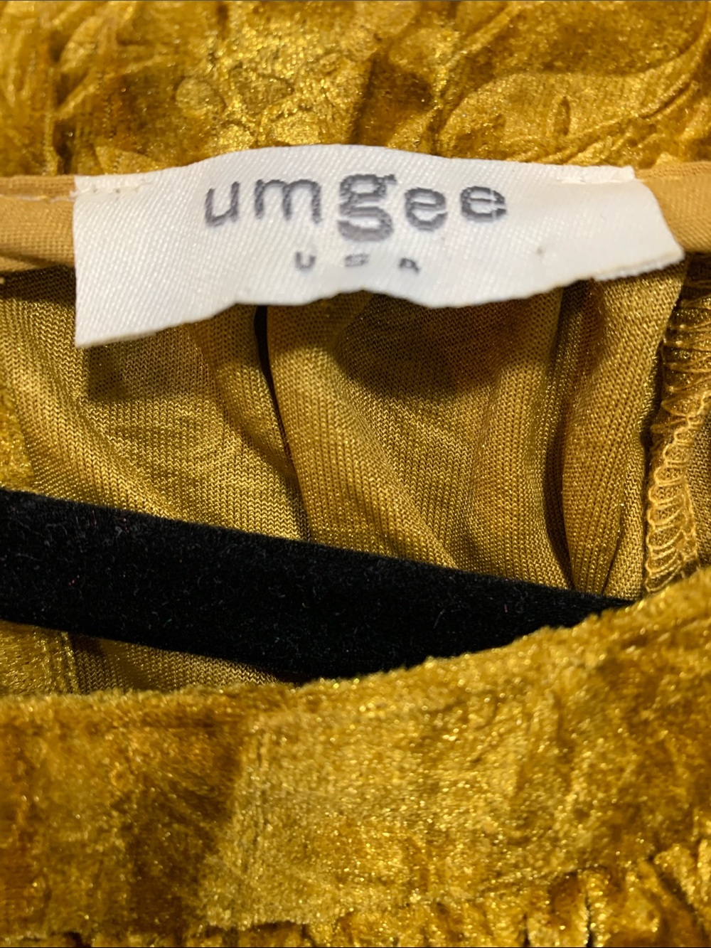 Umgee Gold Teddy Dress. Rich Mustard Tone